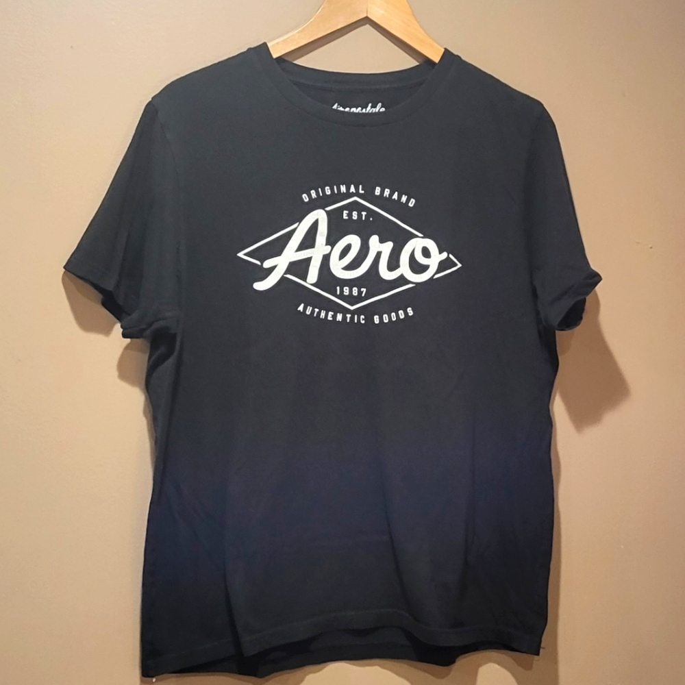 Aeropostale Black Logo Tee Men's XL